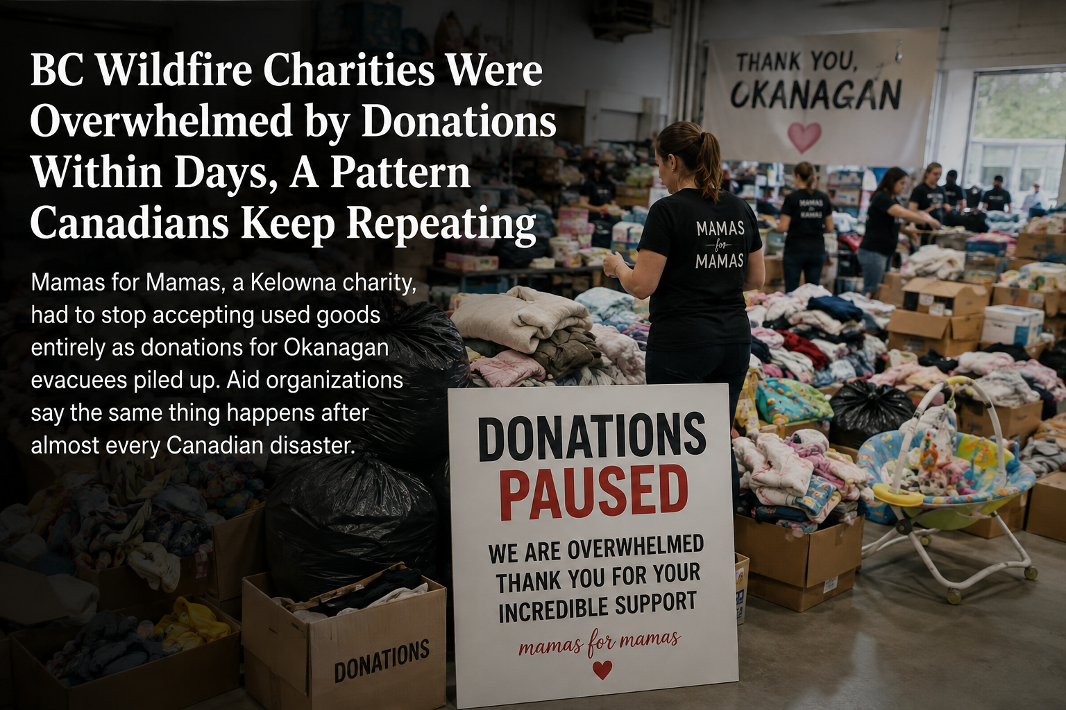 BC Wildfire Charities Were Overwhelmed by Donations Within Days, A Pattern Canadians Keep Repeating